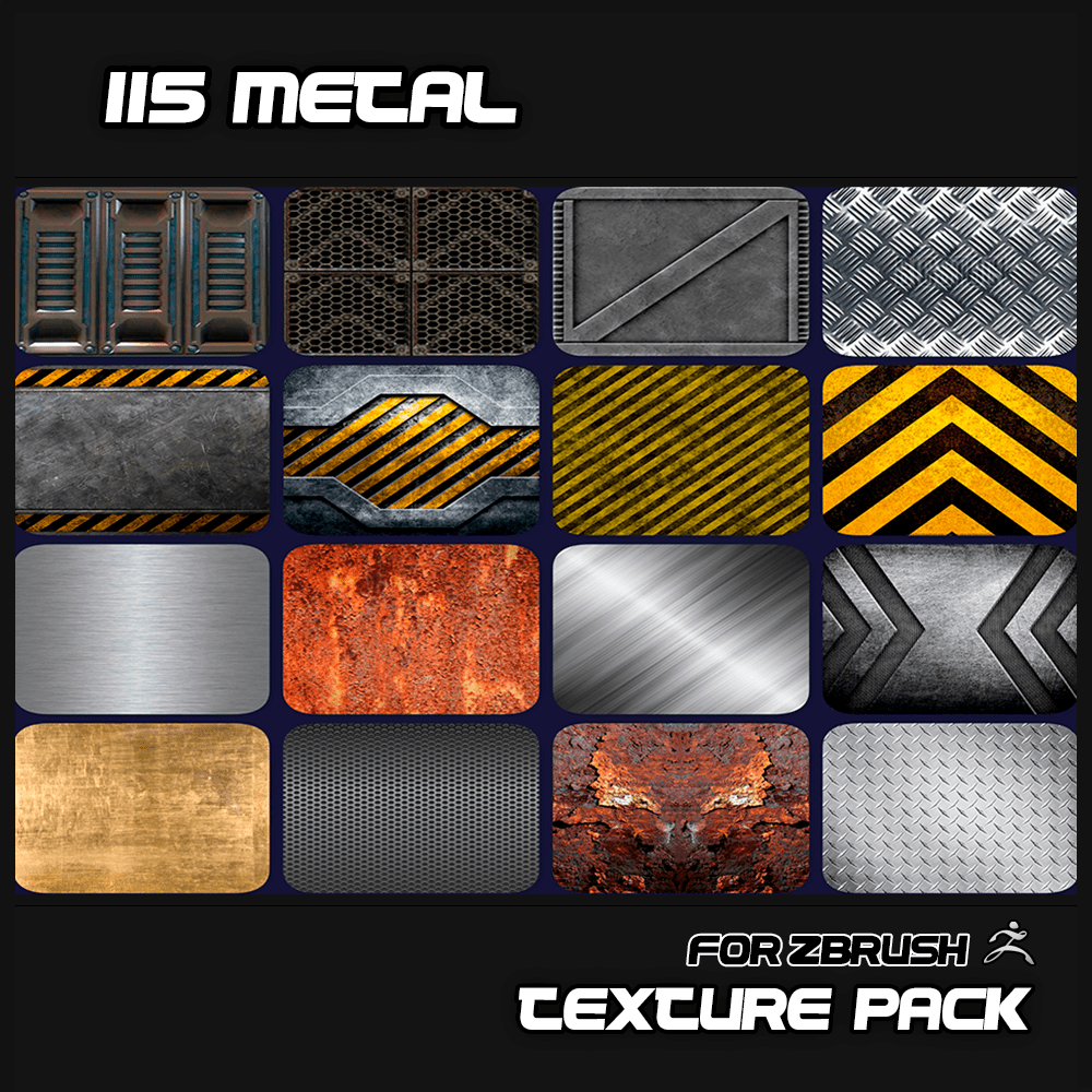 ZBRUSHXTREME 115 METAL TEXTURES PACK FOR ZBRUSH